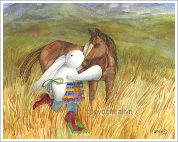 children and adults adore Mimi the rabbit cards, prints, and watercolor paintings