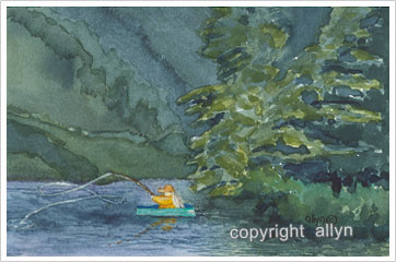 Fishing, giclee