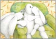 Little ones on green chair
