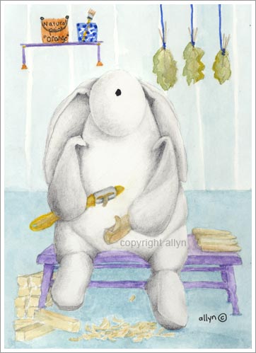 Mimi whittling